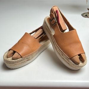 Soludos Leather & Jute Platform Sandal